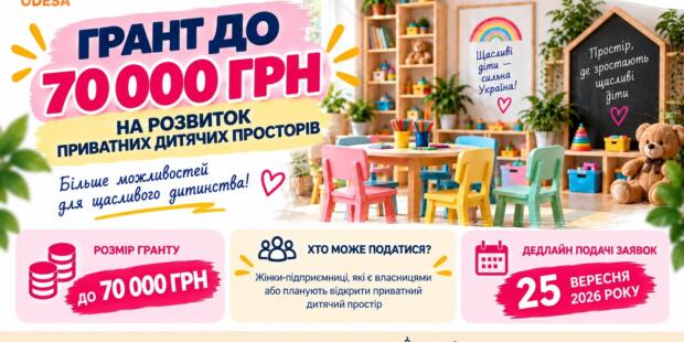 Щасливе дитинство починається з простору: грантова підтримка до 70 000 грн