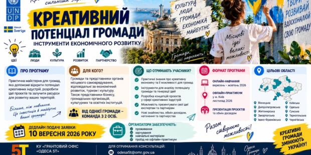 «Креативний потенціал громади»: стартує навчальна програма для представників громад