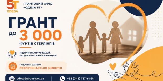 Благодійні організації можуть отримати грант до 3 000 фунтів стерлінгів на підтримку біженців та ВПО
